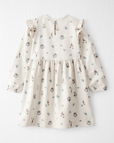 Product image 2 of Kid Organic Cotton French Terry Dress in Berry Blossom Print