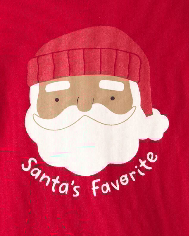 Product image 2 of Baby Santa's Favorite Cotton Graphic Bodysuit - Red