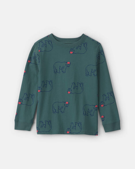 boys bear long-sleeve t-shirt - green