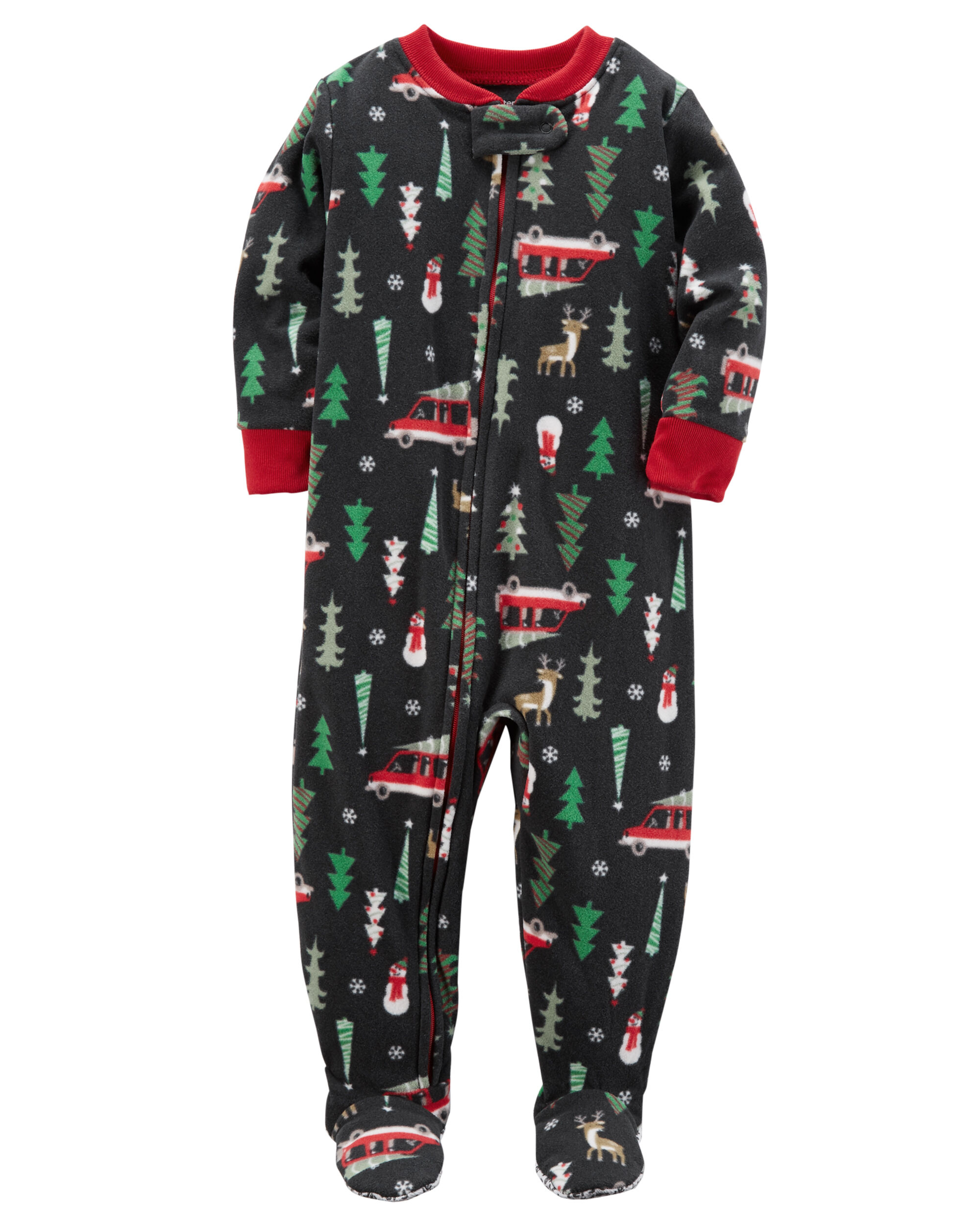 carters christmas fleece pajamas