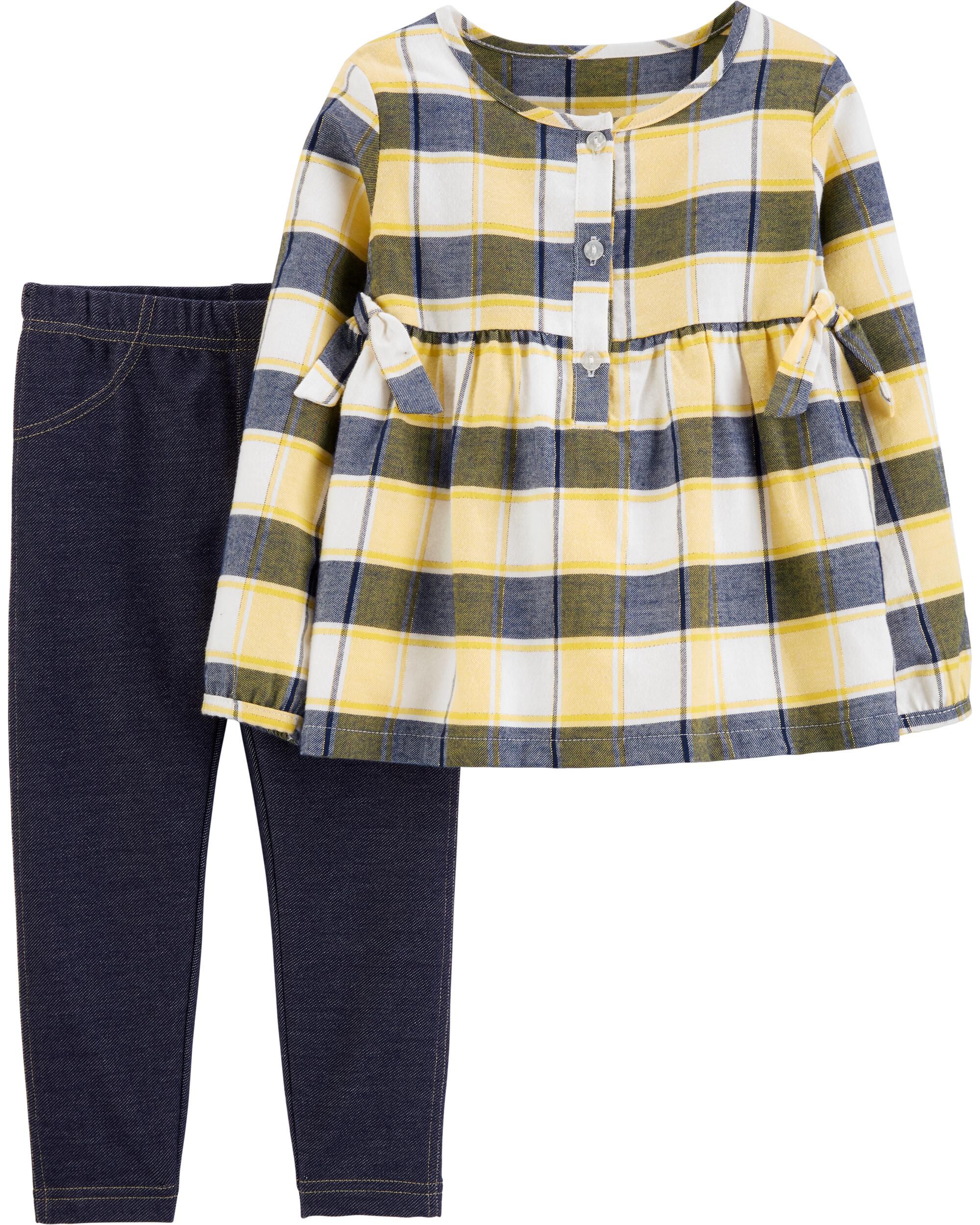 carter's plaid flannel dress