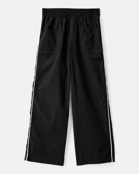 girls woven active pants - black