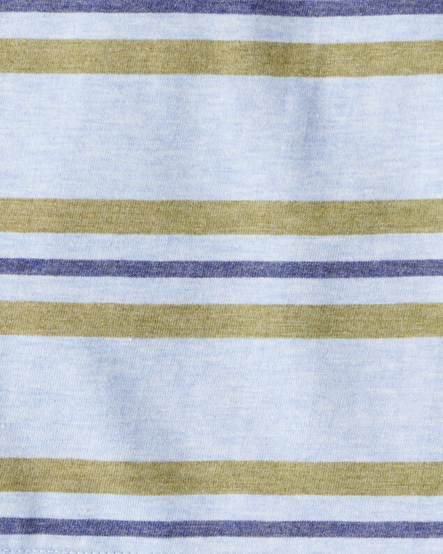 Product image 2 of Baby Boy Striped Short-Sleeve Henley Tee - Blue