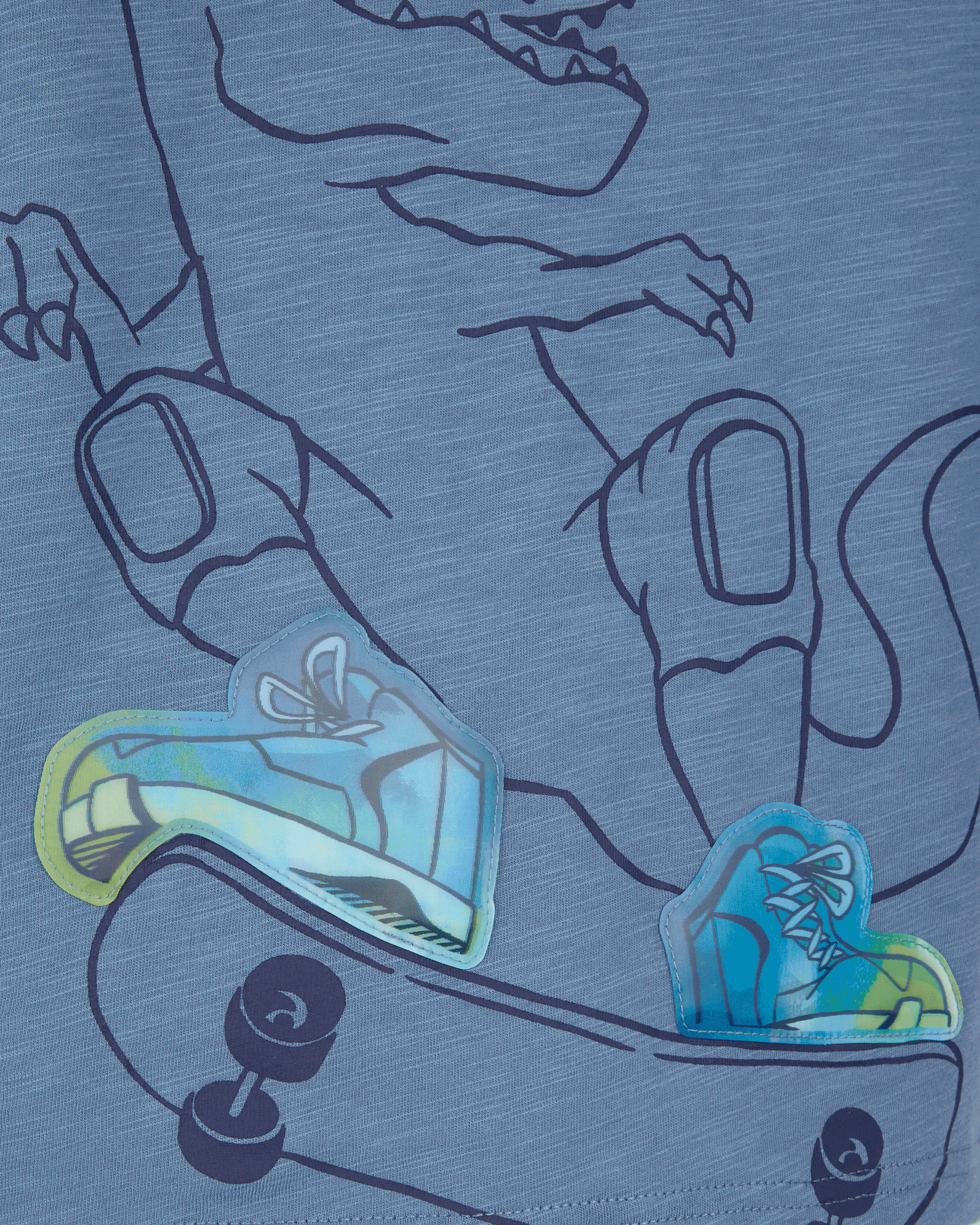  Product image 2 of Toddler Dinosaur Foil Long-Sleeve Tee - Blue