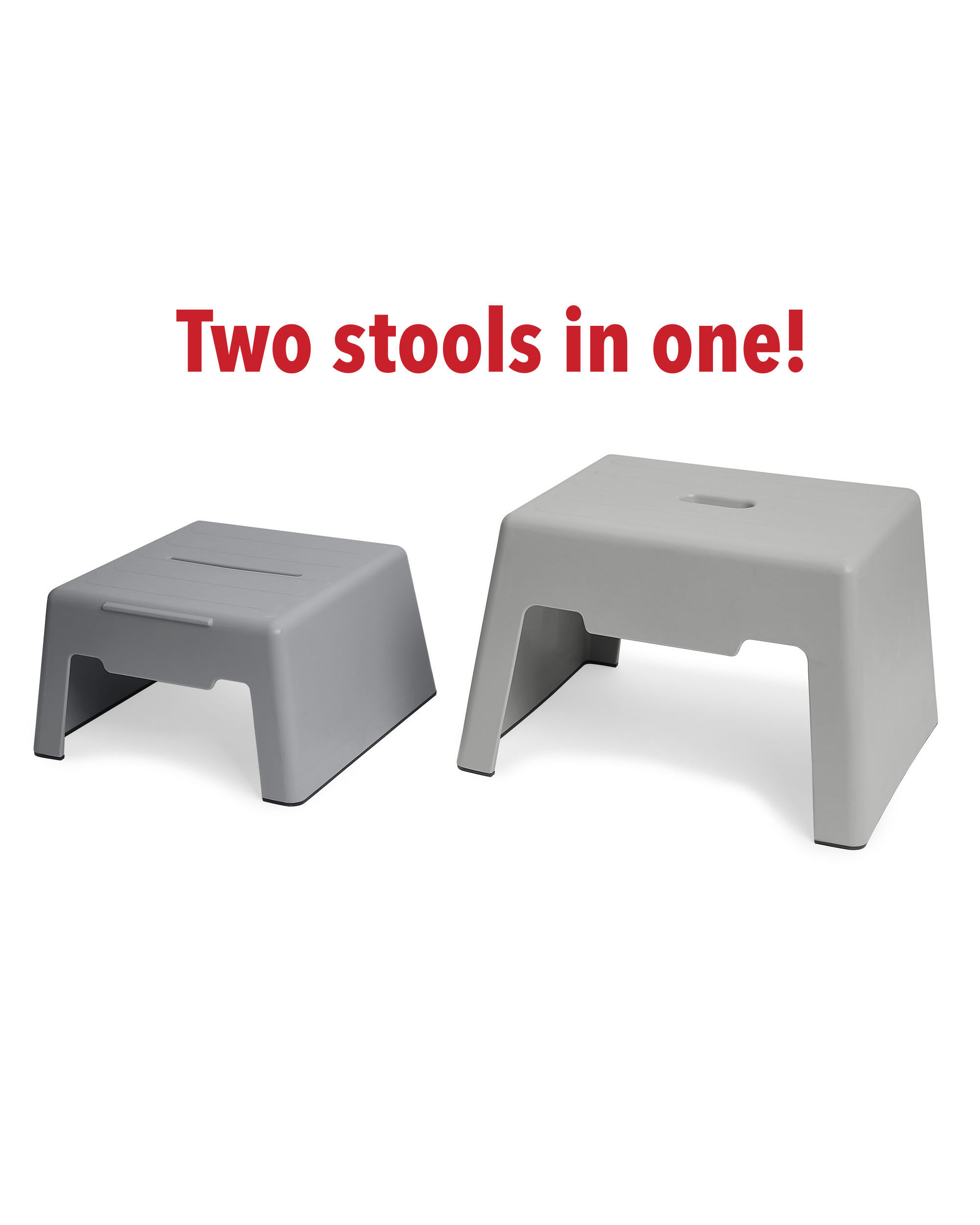 Double Up Step Stool Grey
