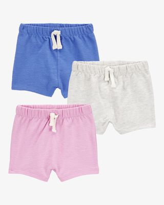 Product image 1 of Baby 3-Pack Pull-On Slub Jersey Shorts