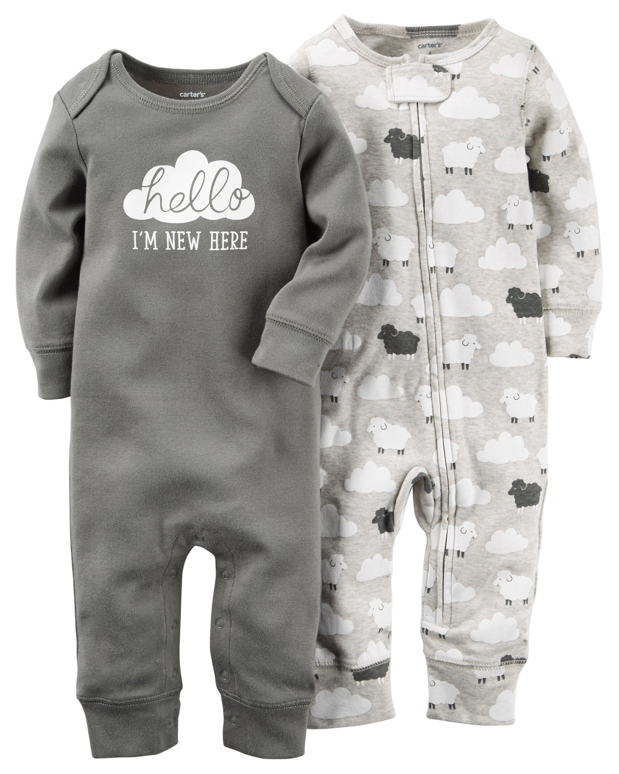 Carters Baby Girls 2-Pack Coveralls