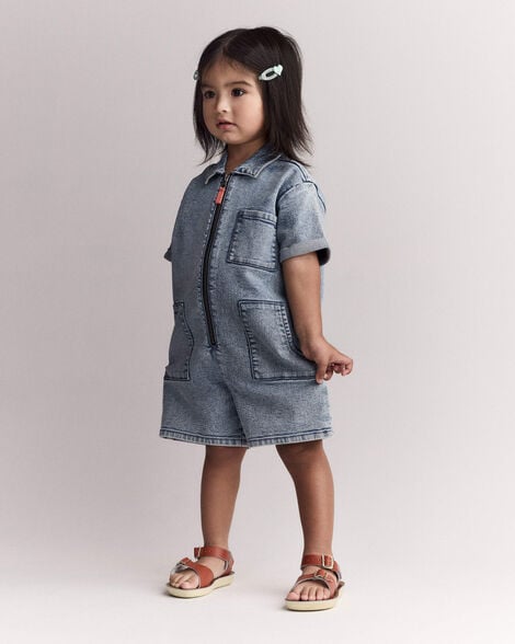 Toddler Girl Day Out™ Romper in Denim