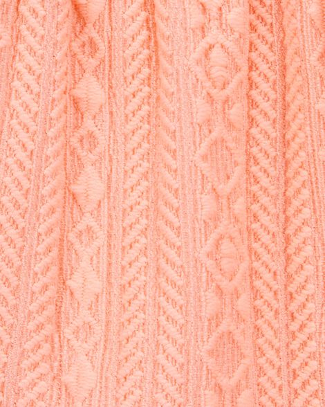 Product image 4 of Baby Flutter Knit Textured Dress - Pink