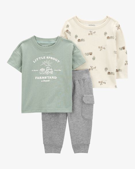 Product image 1 of Baby 3-Piece Little Sprout Outfit Set