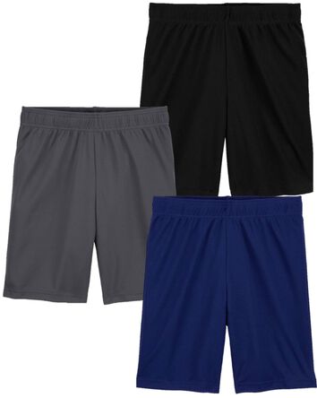 Kid 3-Pack Athletic Mesh Shorts