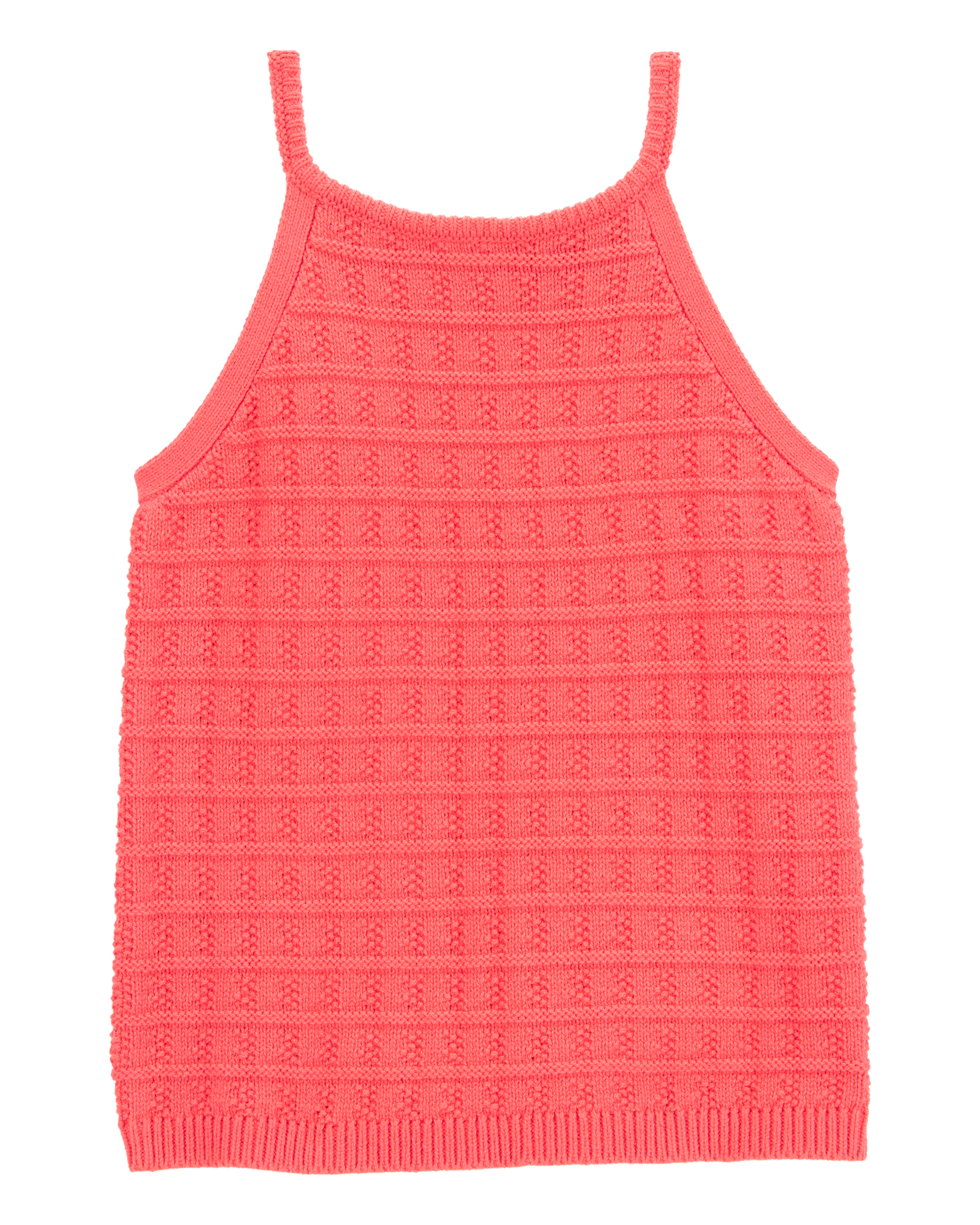 Kid Sweater Knit Tank Top - Orange