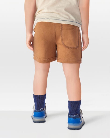  Product image 3 of Toddler Pull-On French Terry Rec Shorts - Brown