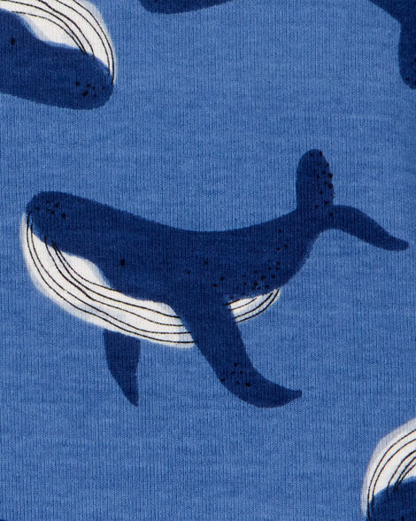 Product image 2 of Baby Whale Striped Snug Fit Cotton 4-Piece Pajamas