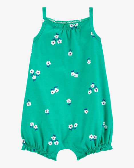  Product image 1 of Baby Floral Cotton Romper - Green