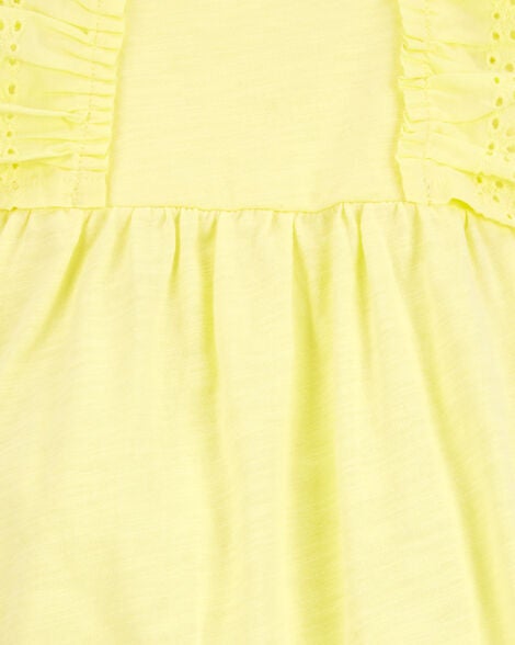  Product image 3 of Baby Eyelet Flutter-Sleeve Romper -Yellow