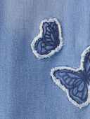 Breeze Ozone Wash - Kid Baggy Butterfly Embroidered Jeans - Breeze Wash, Selected