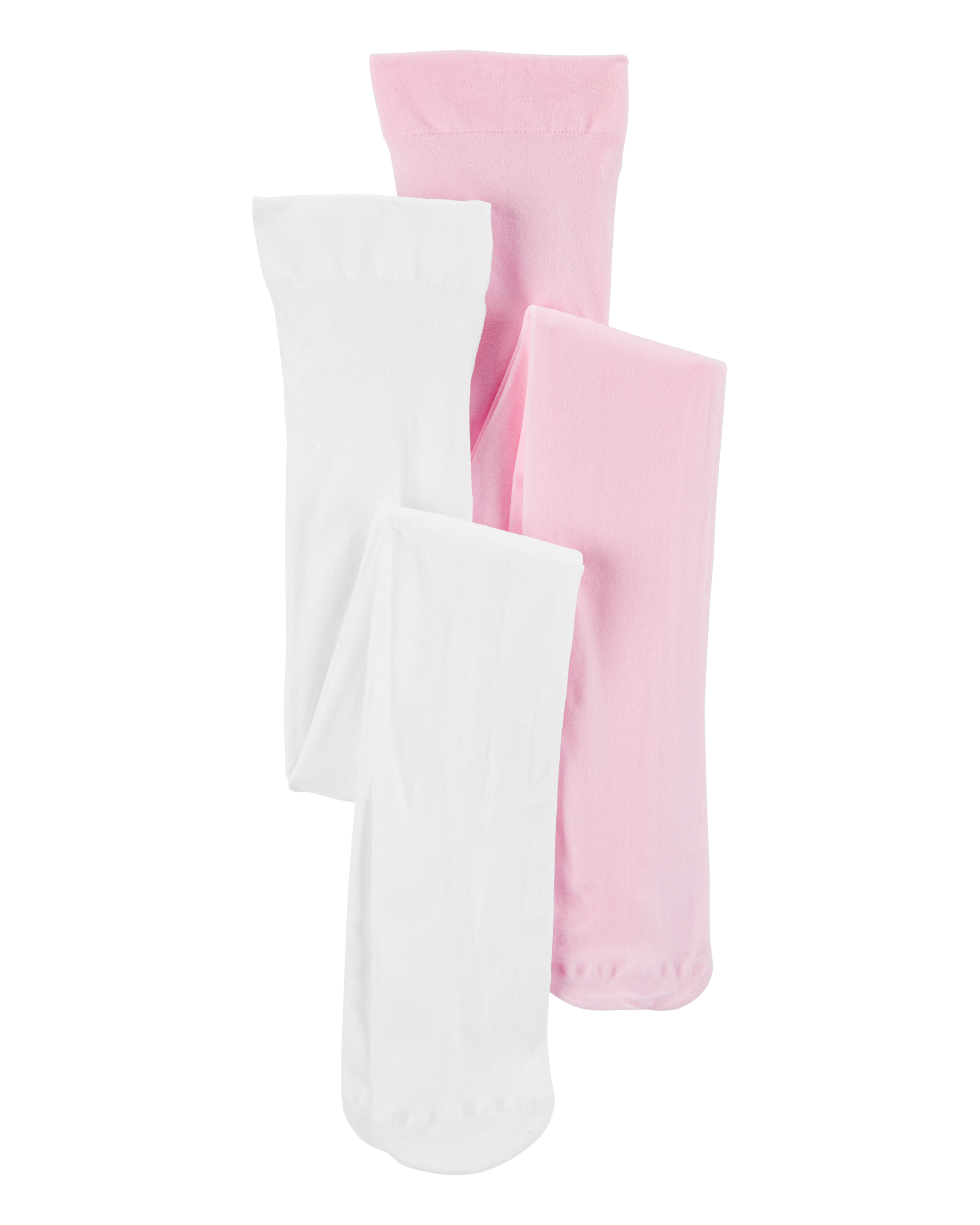 Girls 2-Pack Tights - Pink/White