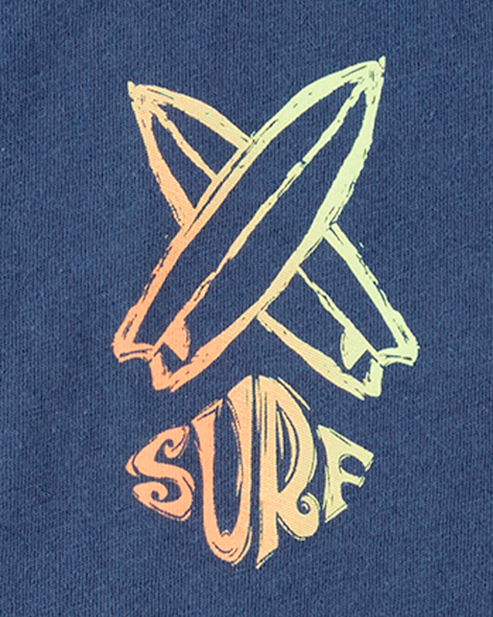 Kid Surfboard Graphic Surf Tank - Navy