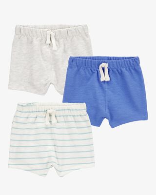 Product image 1 of Baby 3-Pack Pull-On Slub Jersey Shorts