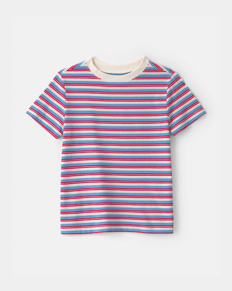 kids striped tee - red/white/blue
