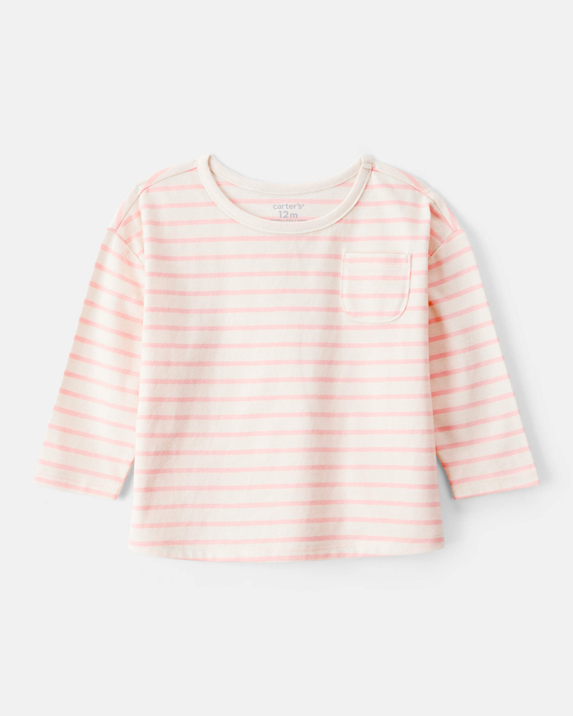 Baby Girl Striped Long-Sleeve Top - Pink