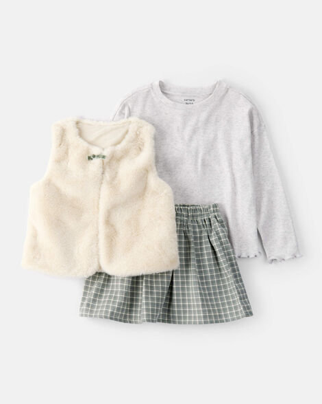 Product image 1 of Toddler Girl 3-Piece Long-Sleeve Vest Set
