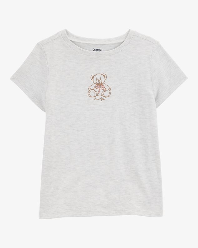 Product image 1 of Kid Teddy Bear Short-Sleeve Graphic Tee - Grey