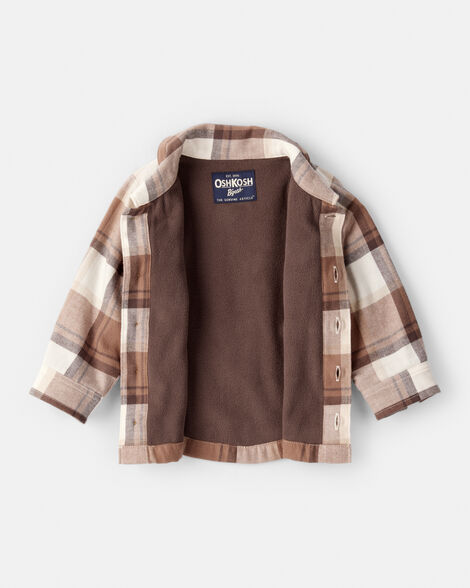 Baby Boy Flannel Long-Sleeve Jacket - Brown