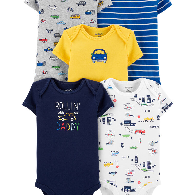 5 Pack Cars Original Bodysuits Carters Com