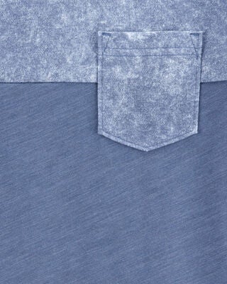 Product image 2 of Kid Solid Short-Sleeve Pocket Tee - Blue