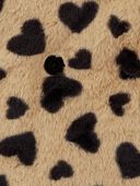 Brown/Black - Kid Heart Faux Fur Peacoat, Selected