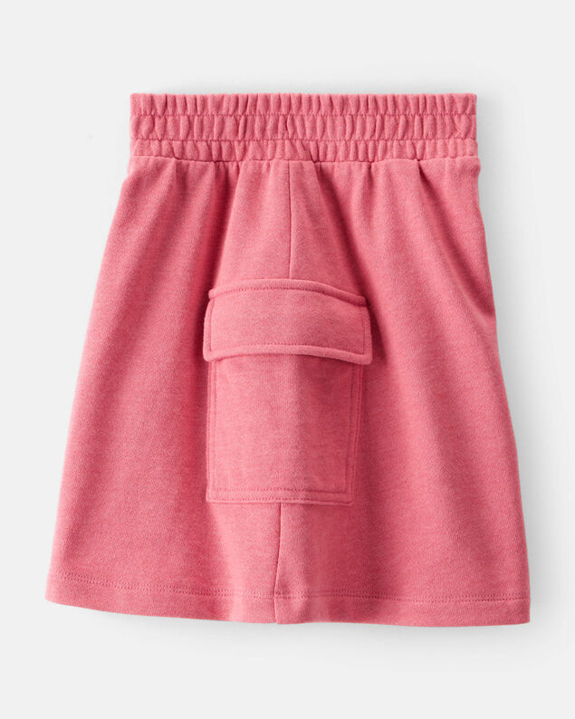 Product image 2 of Girls French Terry Cargo Skort - Pink