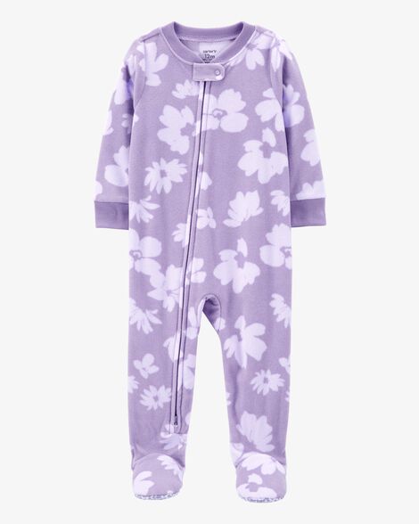  Product image 1 of Baby 1-Piece Floral Fleece Footie Pajamas