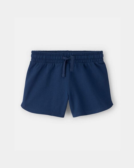 girls french terry shorts - blue