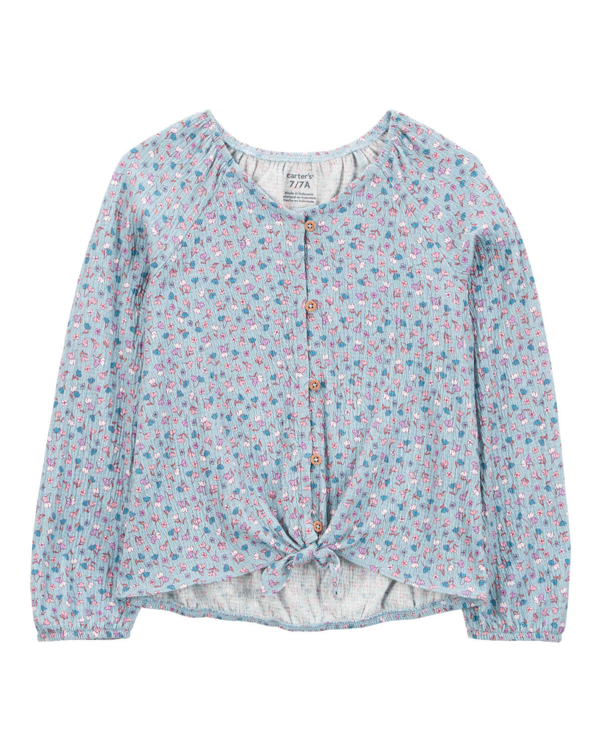 Kid Love Jersey Long-Sleeve Boxy Fit Tee - Pink - Carter's