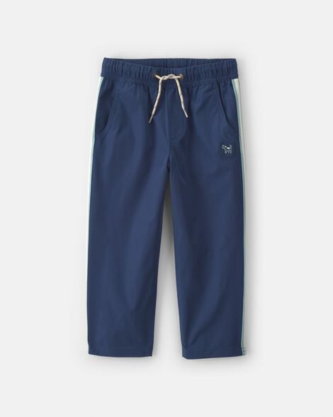toddler boy active track pants - navy blue