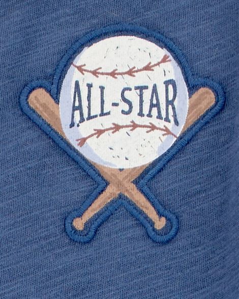 Product image 2 of Toddler All-Star Baseball Button-Down Vintage Tee - Navy