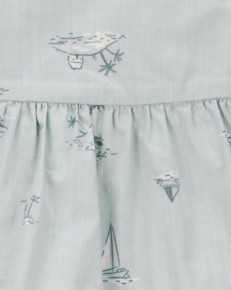  Product image 3 of Baby 2-Piece Flutter Tank & Pull-On Short Set - Blue/White