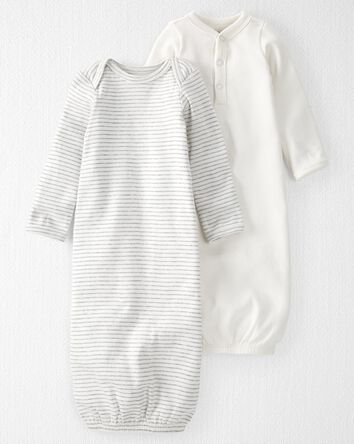Baby 2-Pack Organic Cotton Rib Sleeper Gowns