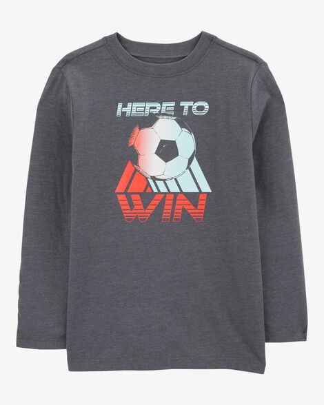 T-shirt Garçon Mini Boden 4-5 Ans - Dinosaure Football, Manches Courtes, Bleu, Occasion Très Bon état