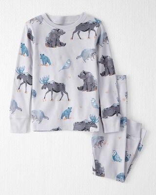 Toddler 2-Piece Organic Cotton Safari-Print Pajamas