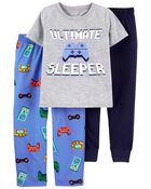 3-Piece Gamer Loose Fit PJs, , hi-res