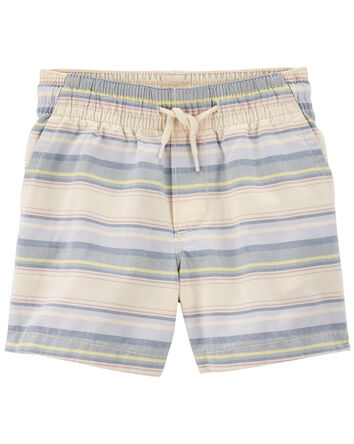 Toddler Baja Striped Drawstring Canvas Shorts