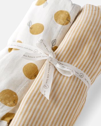 Baby 2-Pack Cotton Muslin Swaddle Blankets