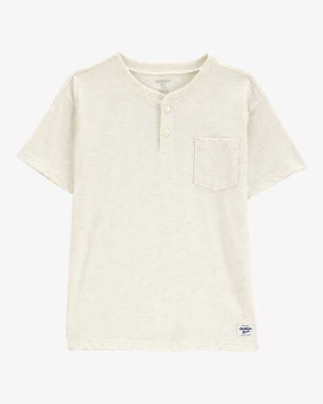 Product image 1 of Kid Pocket Henley Tee - Cream