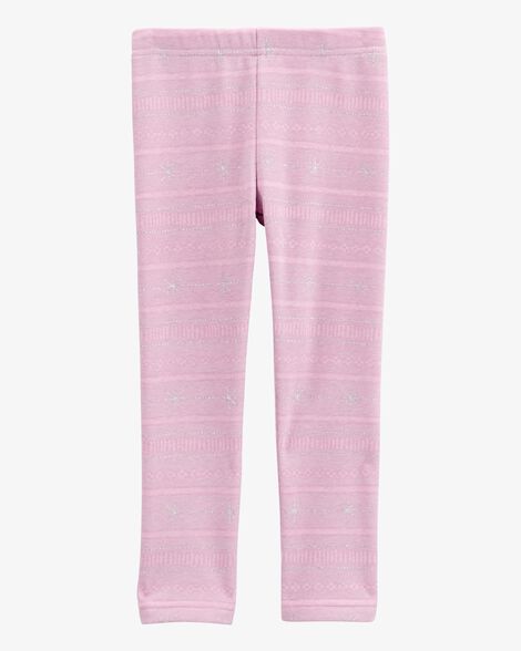 Product image 4 of Toddler Glitter Snowflake Cozy Fleece Leggings