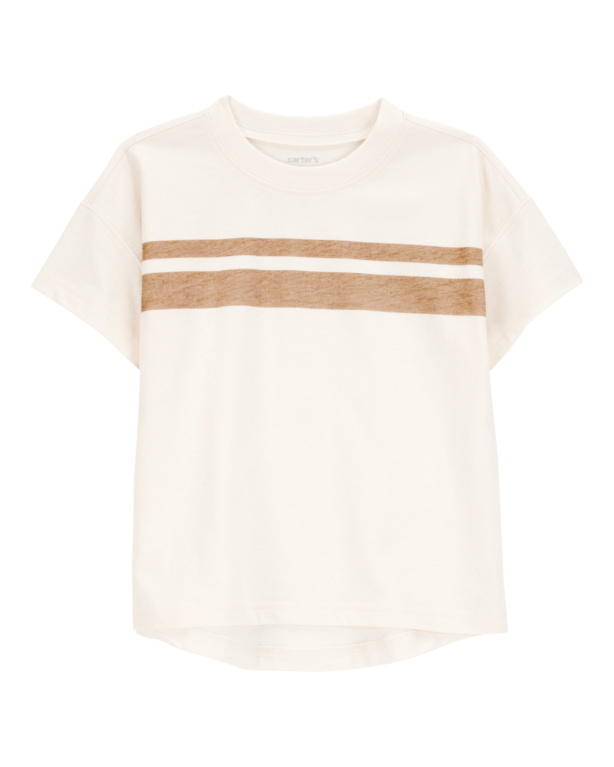 Baby Striped Short-Sleeve Tee - Cream
