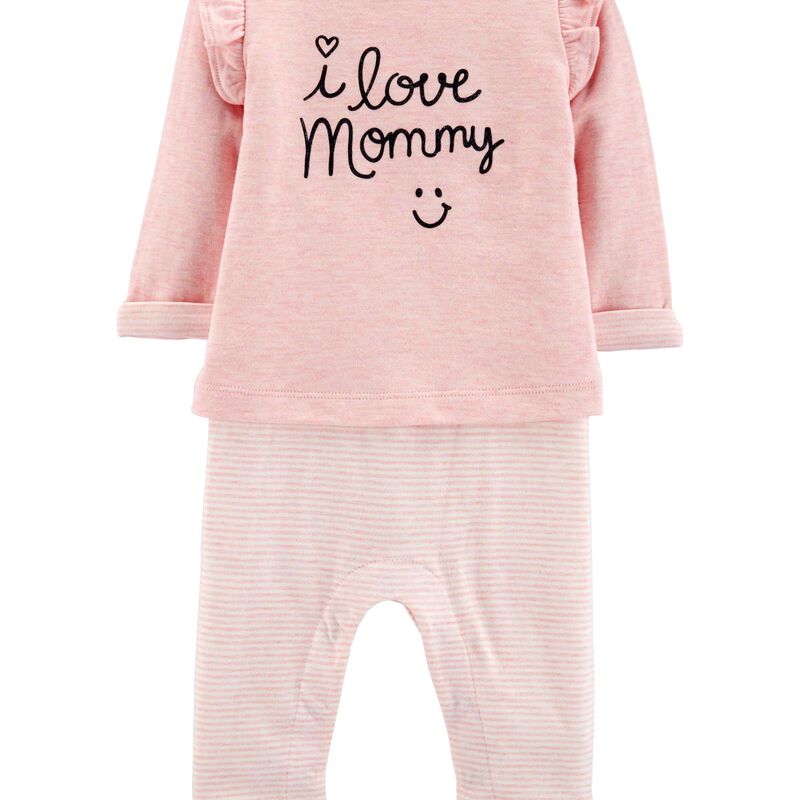 I Love Mommy Doubleknit Coverall Carters Com