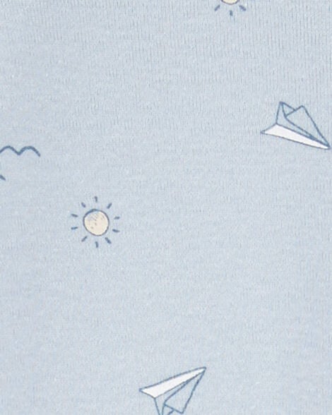 Product image 2 of Baby Blue Airplane 2-Piece Sleep and Play Pajamas and Cap Set